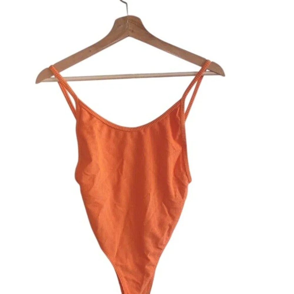 Frankies Bikinis Mallory One‎ Piece Swimsuit in Citrus Orange Size Small